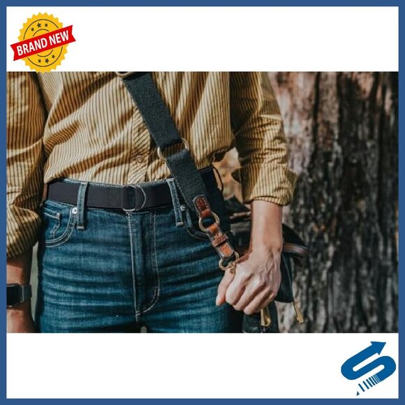 Canvas Belt with Zinc Alloy Buckle Adjustable No Holes Unisex 49\
